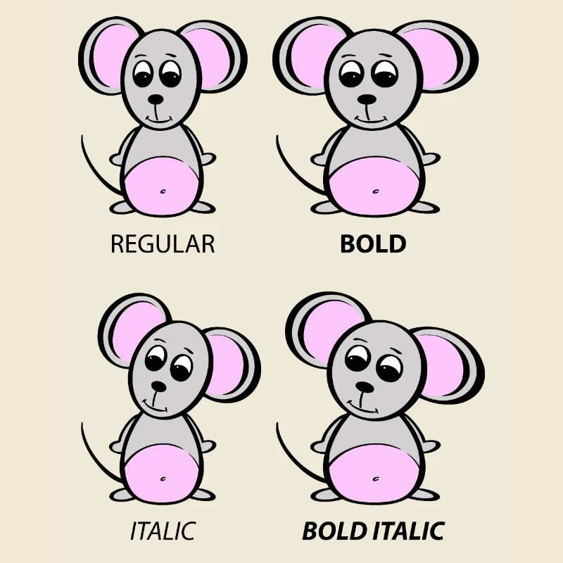 Graphic Designer Mouse - Explication de la typographie