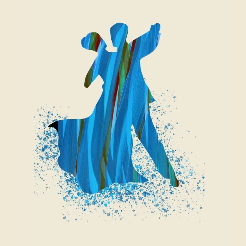 danse, bleu, graffiti, danse de couple, danse standard, couple