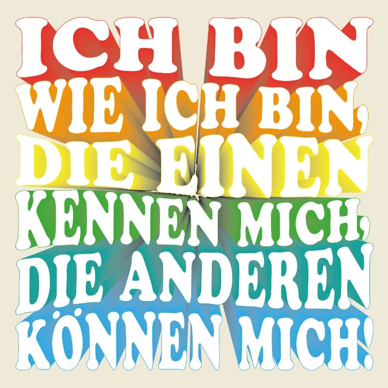 Ich bin wie ich bin - Adenauer Zitat in 3D Text