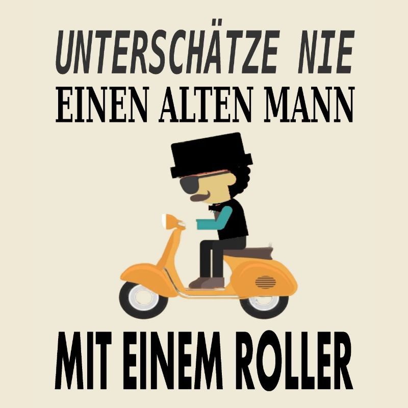 Rollerfahrer Spruch ich liebe Moped coole Sprüche