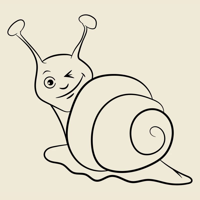Escargot drôle clin d’oeil
