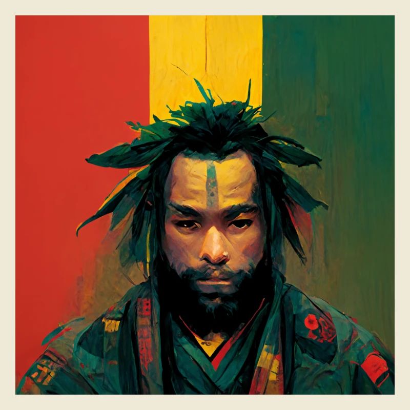 Rasta-samurai-malerei