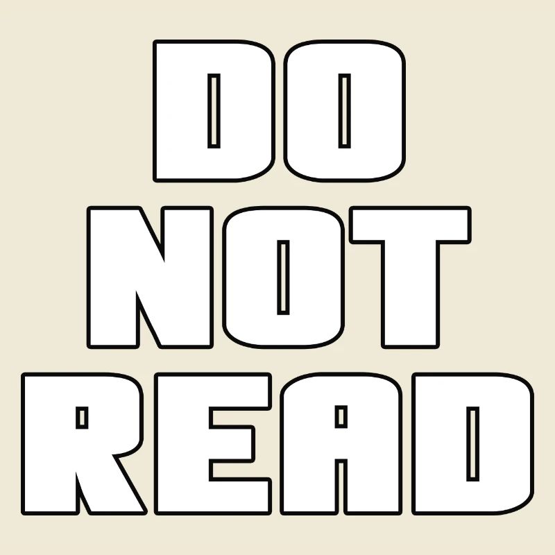Don't read it