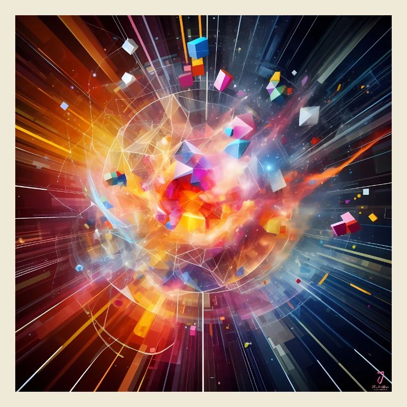 Abstrakte Explosion des Nebels