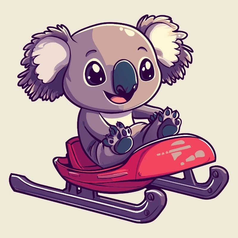 Koala Sledding Sledding