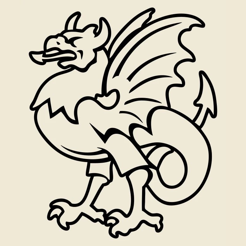 fantasy creature griffin drawing Bornholm