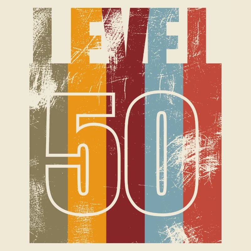 Level 50 Geburtstag Vintage