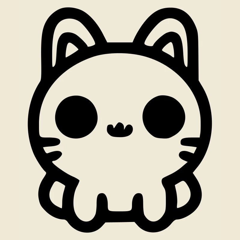Chat mignon assis