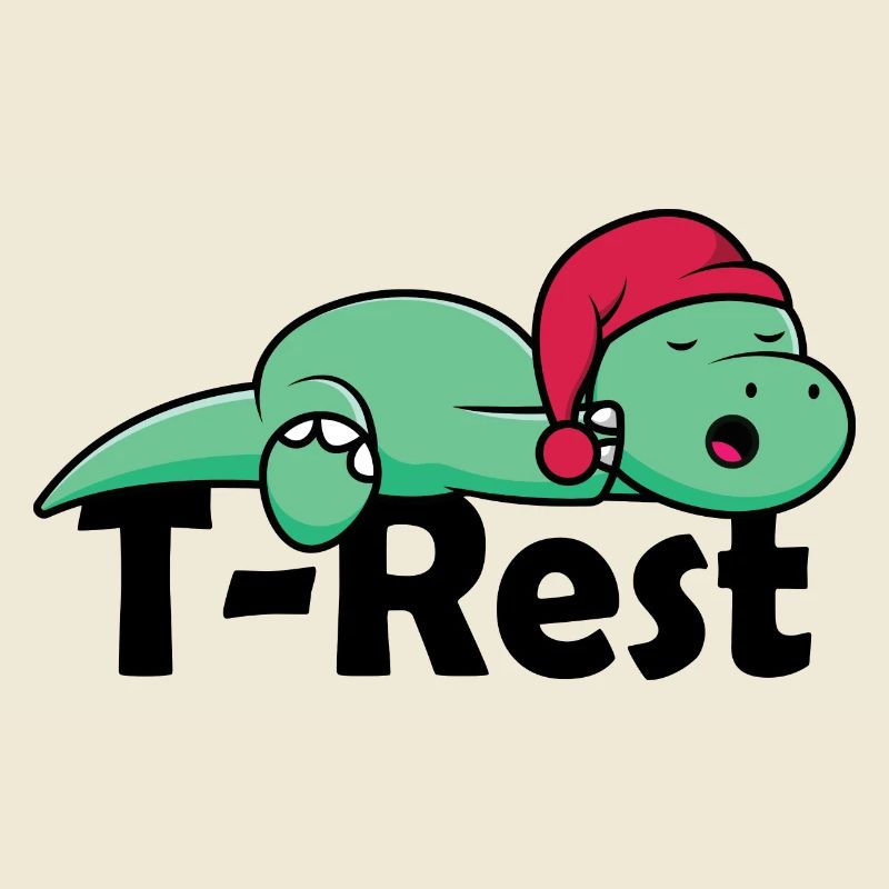 T-Rest - T-Rex endormi jeu de mots Dino