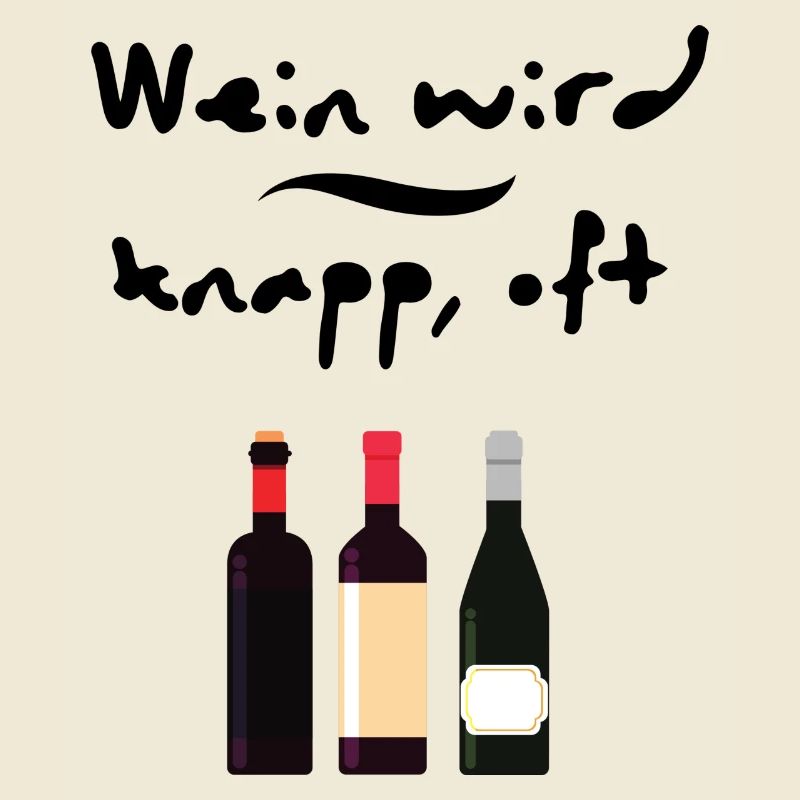 witziges Wein wird knapp trinken Design