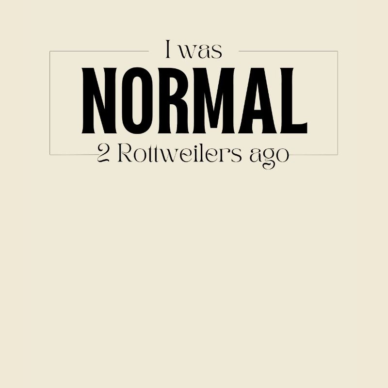 J’étais normal devant deux chiens Rottweiler