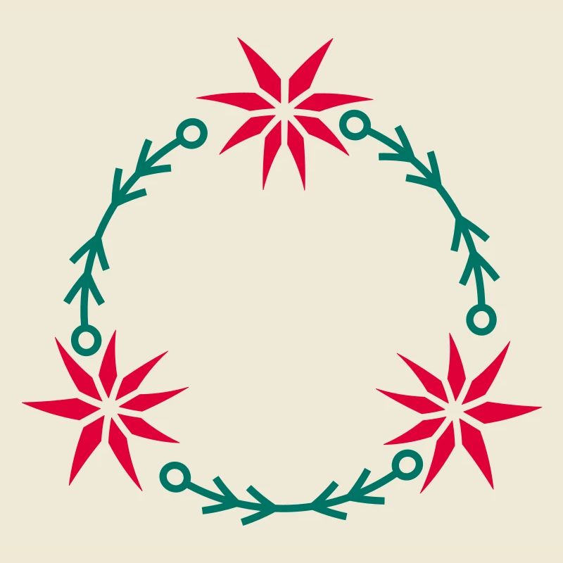 Weihnachtskranz aus Weihnachtsstern