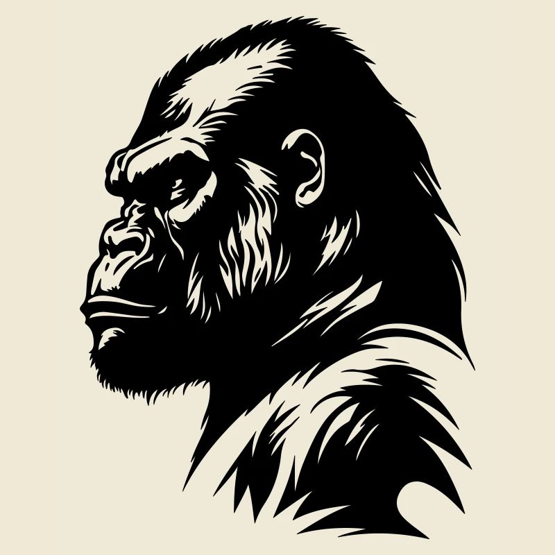 Silhouette de symbole de gorille