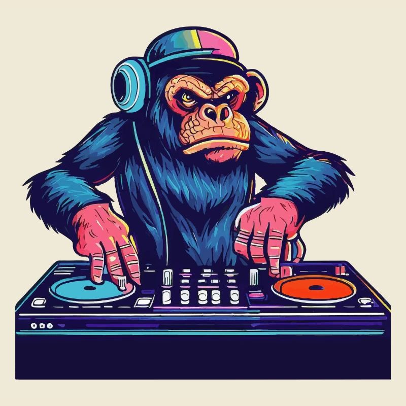 Chimpanzé DJ Gift Idea - DJ Monkey