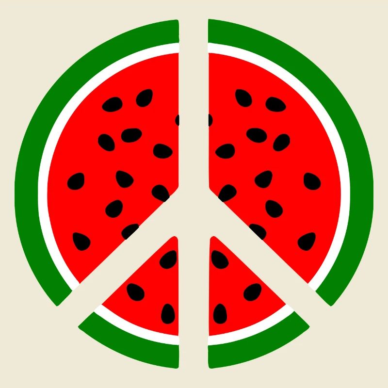 Signe de paix pastèque melon