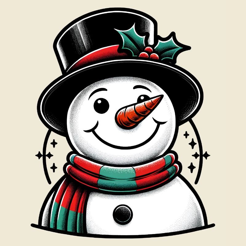 Schneemann mit Hut