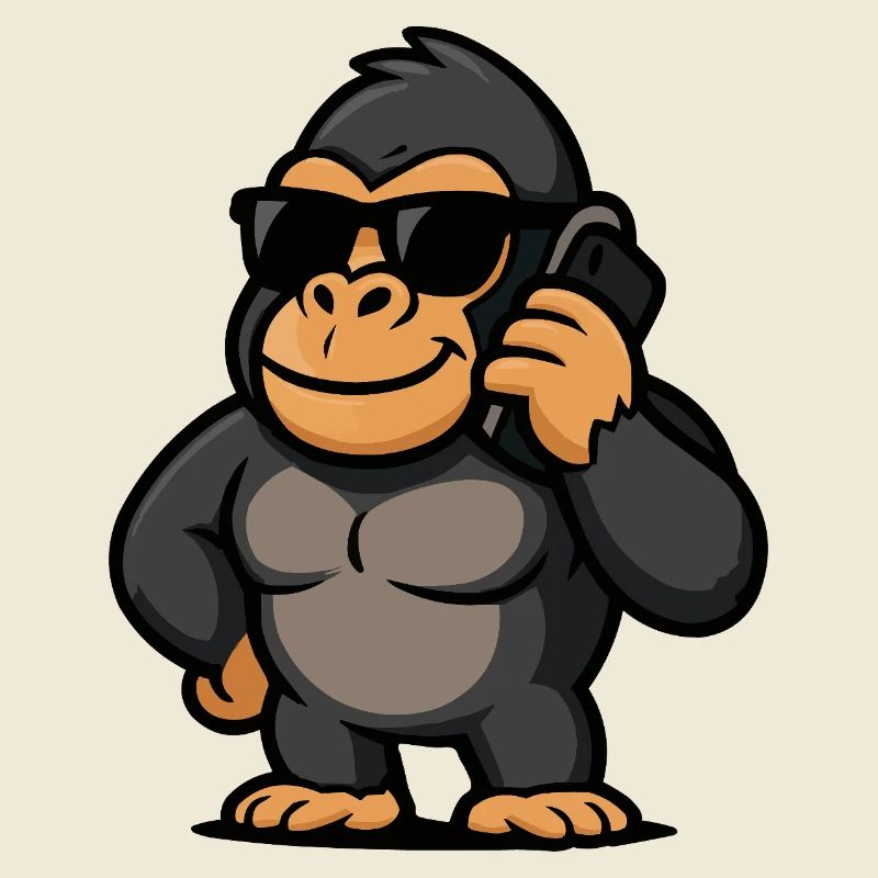 Gorilla Cell Phone Comic