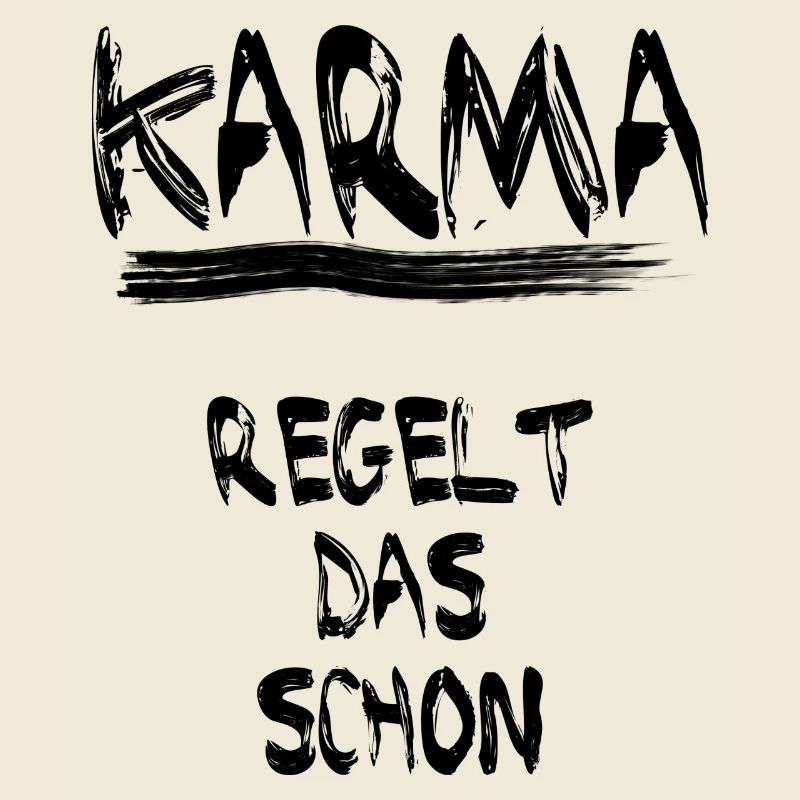Karma Motiv mit Spruch