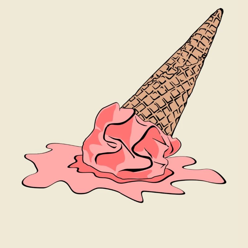 Crème glacée tombée