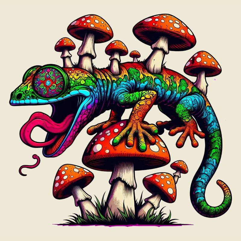 Psychedelic Magic Gecko