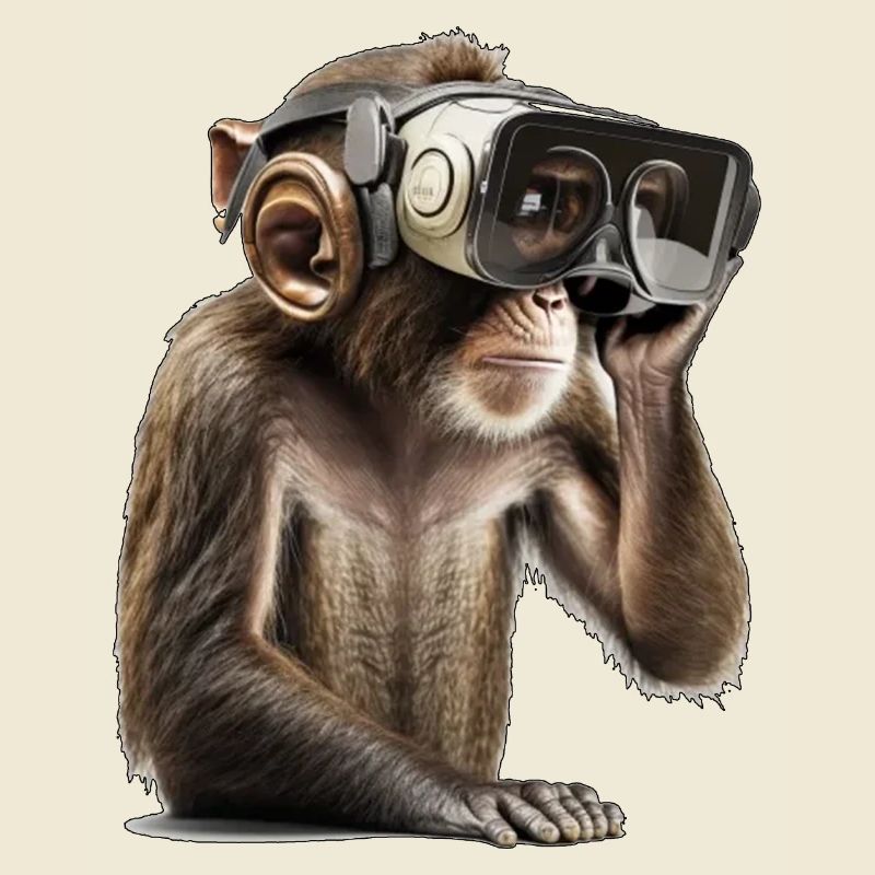 Monksy - Affe mit Virtual-Reality-Brille