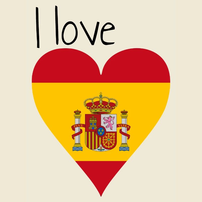 Ich liebe Spanien. Geschenkidee, spanische Flagge