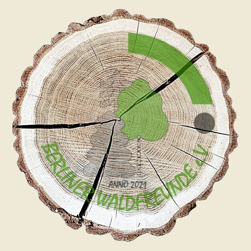 Tree slice original with logo on the inside