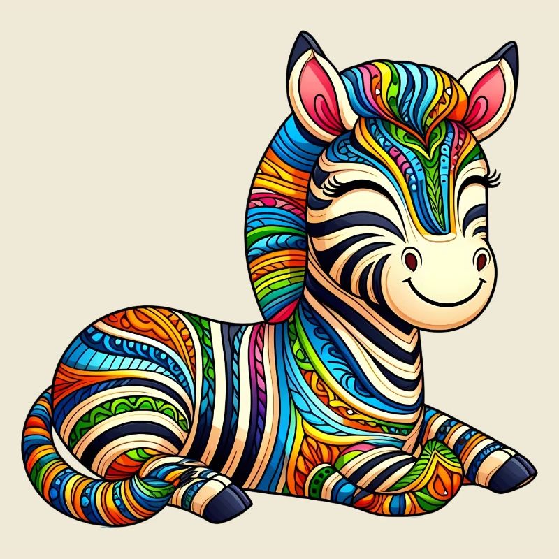 Buntes Zebra