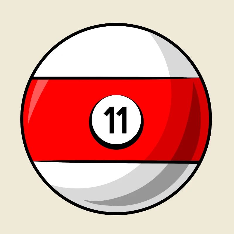Boule de billard 11 billard rouge onze