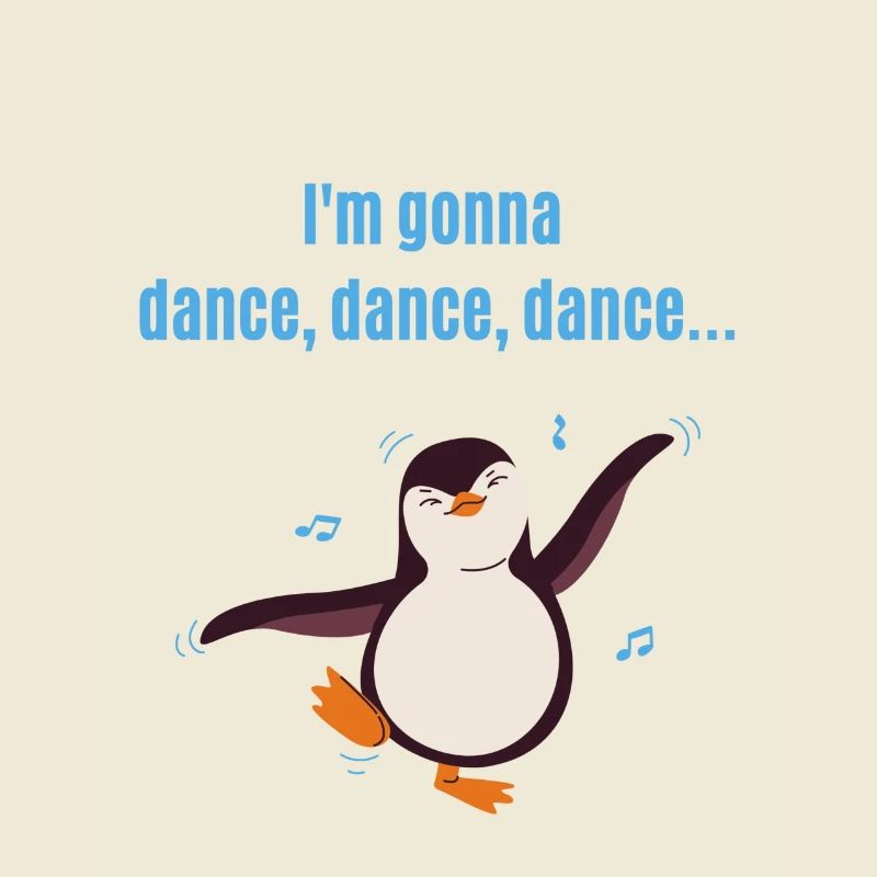 Fasching - Tanzender Pinguin - dance dance dance