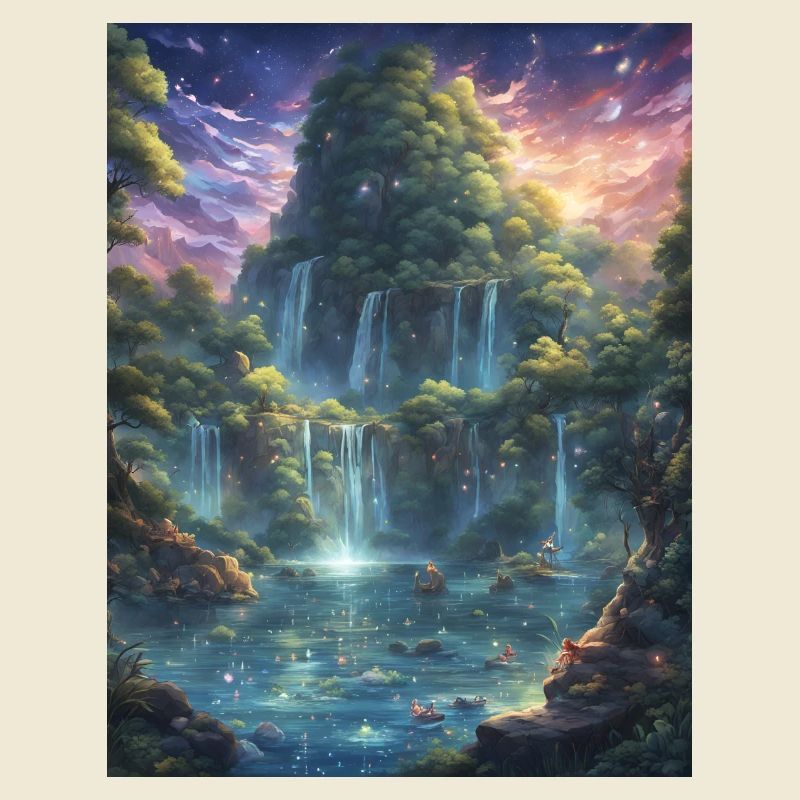 Wunderschöner Berg mit Wasserfall