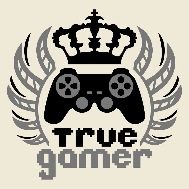 true gamer king krone controller logo könig 8 bit