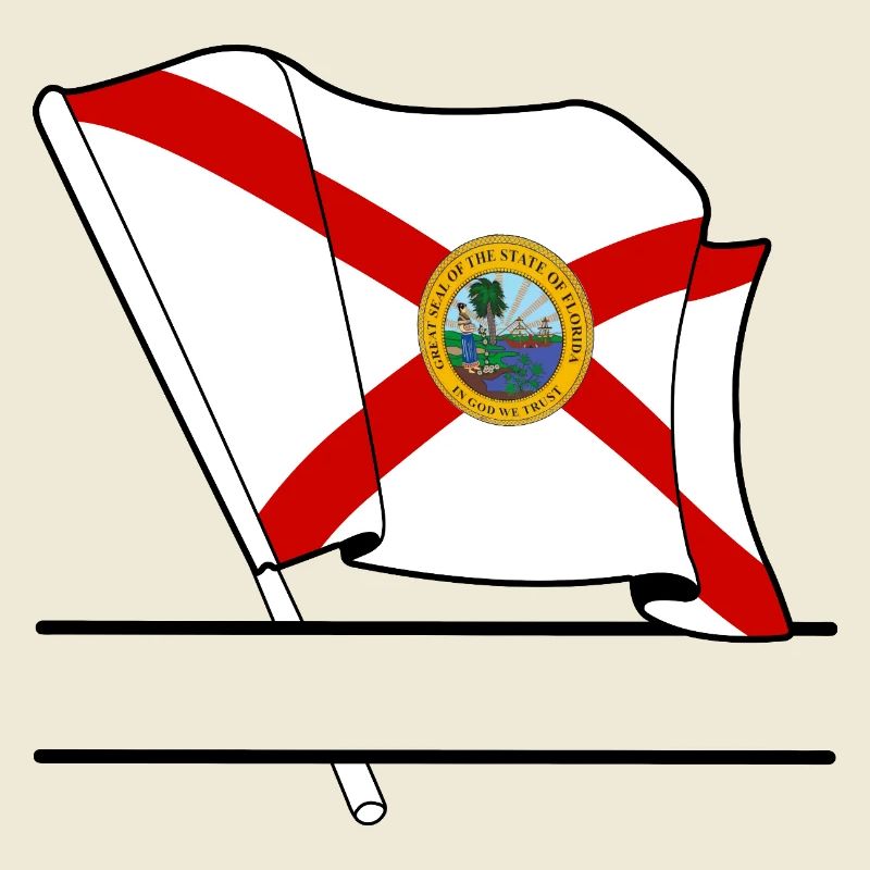 Flag Florida text banner