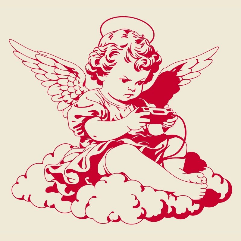 Gaming Angel – Cherub with Controller