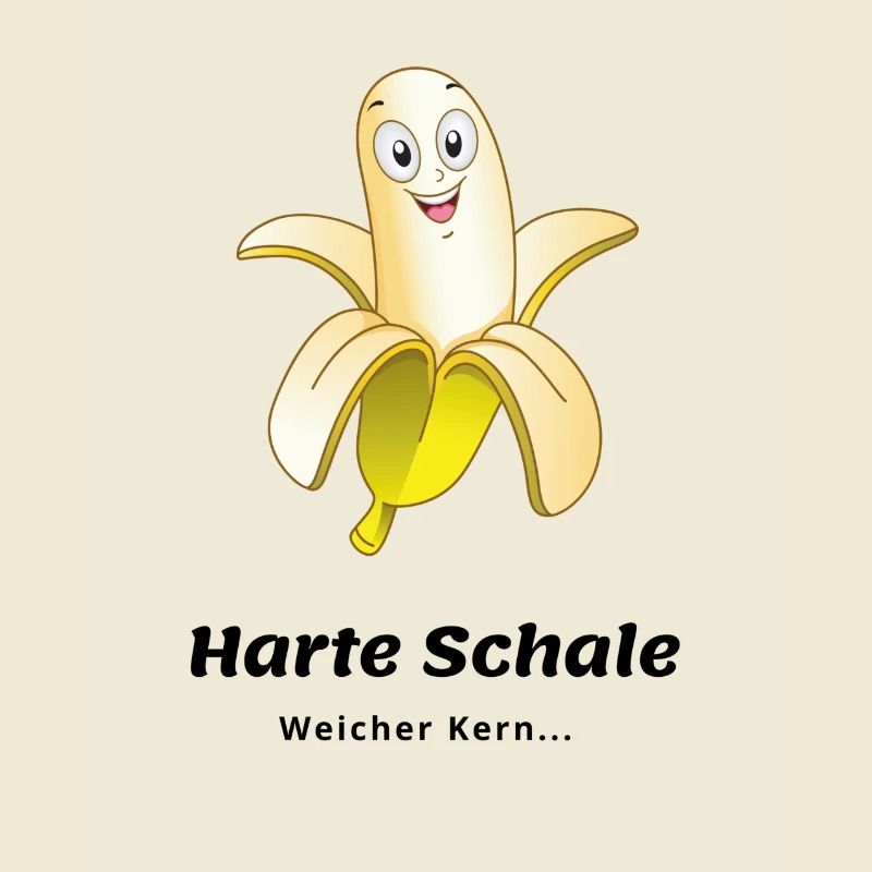 Banane - harte Schale, weicher Kern