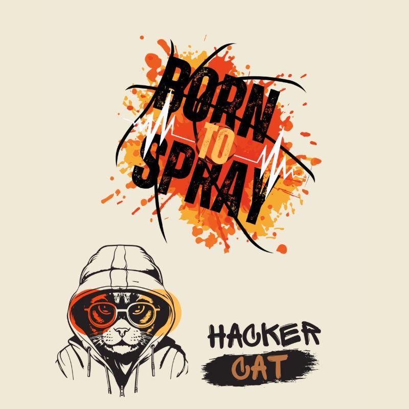 Né pour pulvériser Hacker Cat