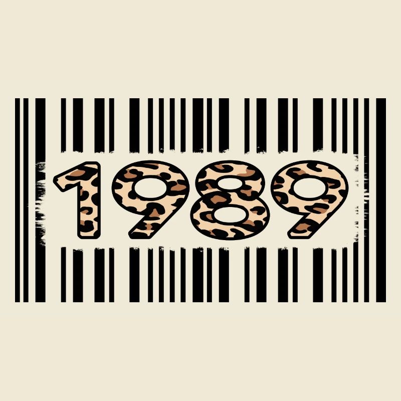 1989 birthday 33 year anniversary barcode leopard