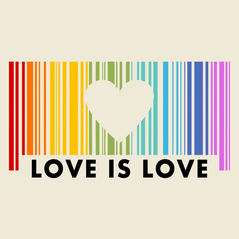 Liebe ist Liebe Regenbogen Barcode
