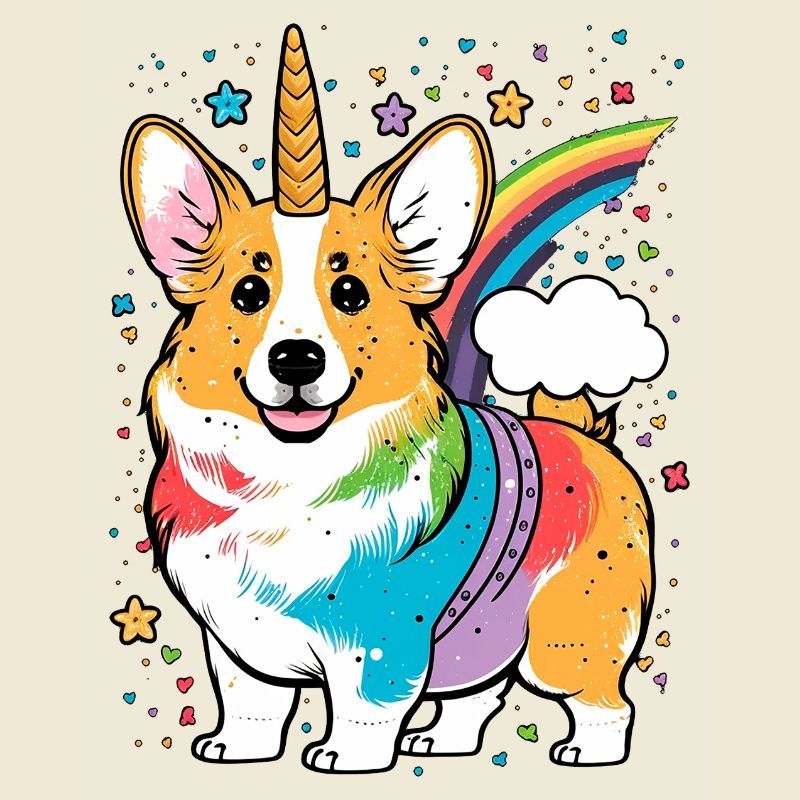 Corgi Einhorn