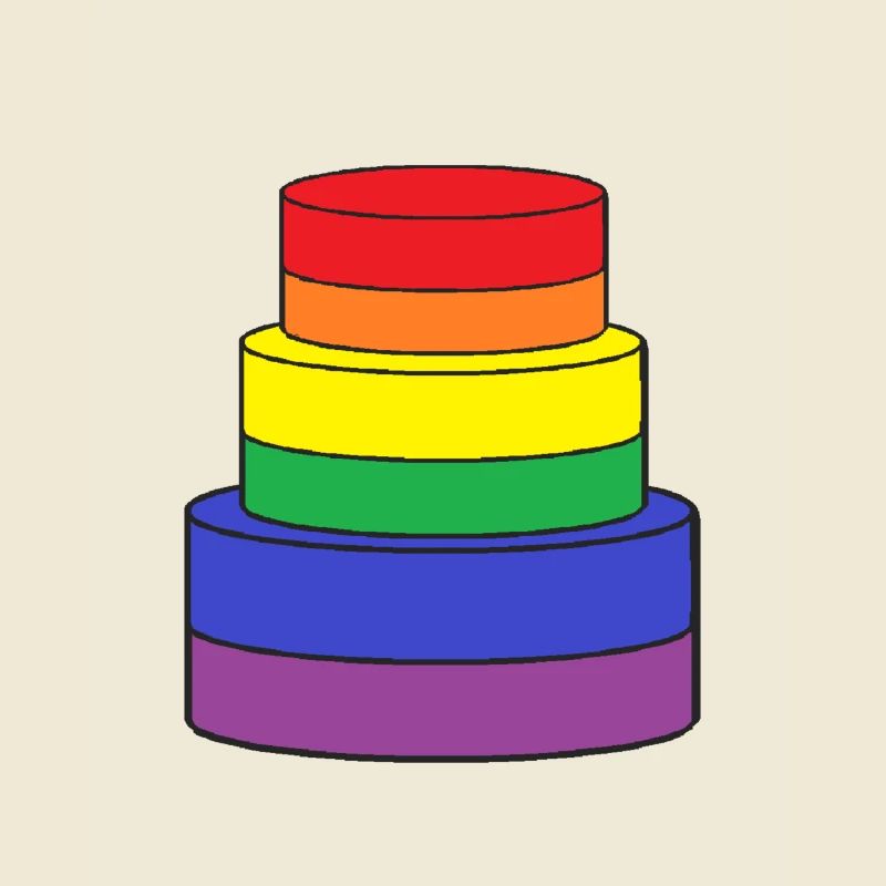 schwuler LGBT-Kuchen, Regenbogen, Regenbogen