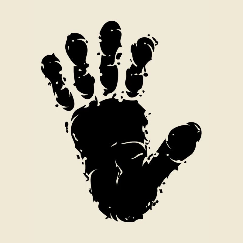 Singes Primates Trace Trace Trace Empreinte de la main