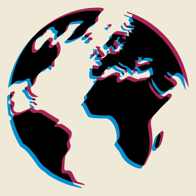 3d earth planet world continents map laender sea