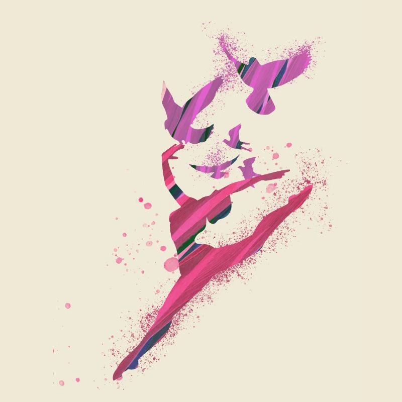 dance,dancer,pink,graffiti,lightness, birds
