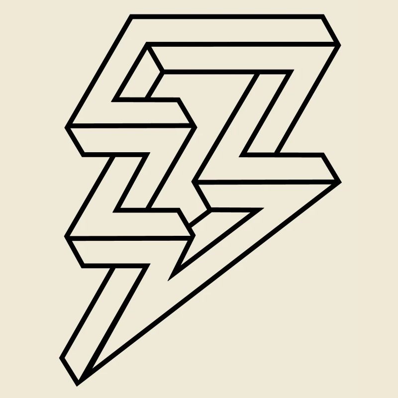Hipster Illusion Lighning Bolt Blitz