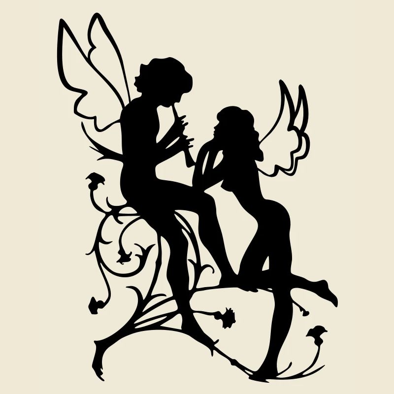 Engel, Fee, Elfe, Scherenschnitt Liebe Schutzengel