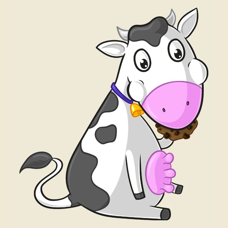 Comic-grignotant vache