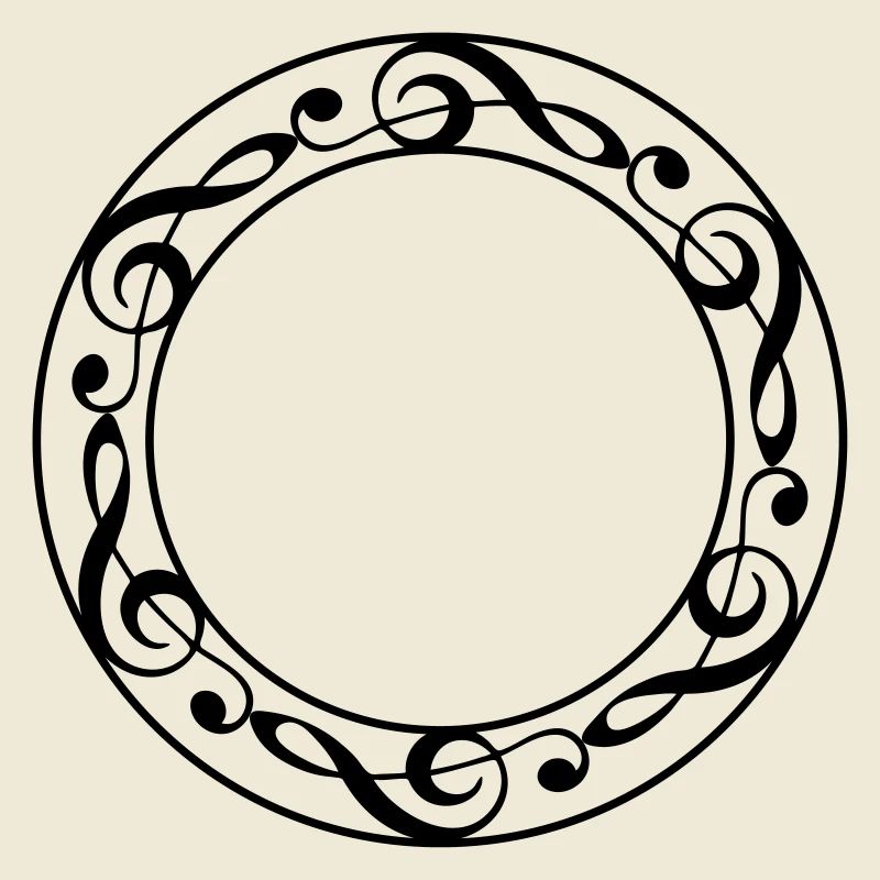 Music notes violin clef frame YOUR TEXT