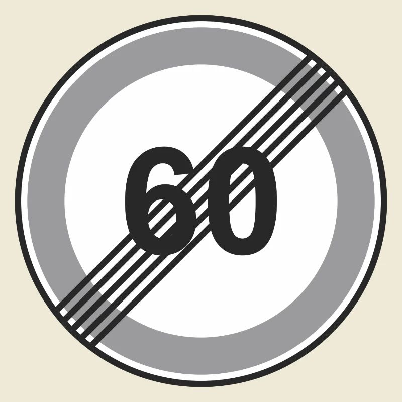 Road Sign 60 restriction
