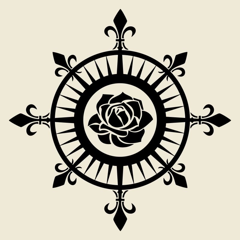 Compass Rose, Fleur de Lis, Sailing, Sea, Sailor