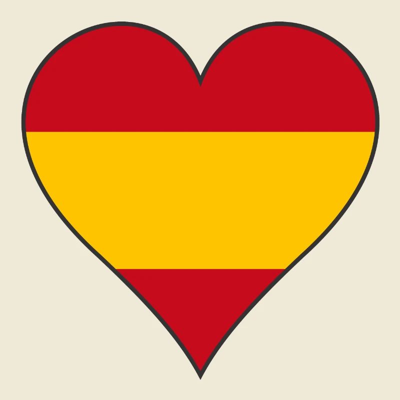 Espagne Drapeau coeur